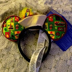 50th anniversary tiki room Mickey Mouse ears headband Disney parks🦜🦜✨